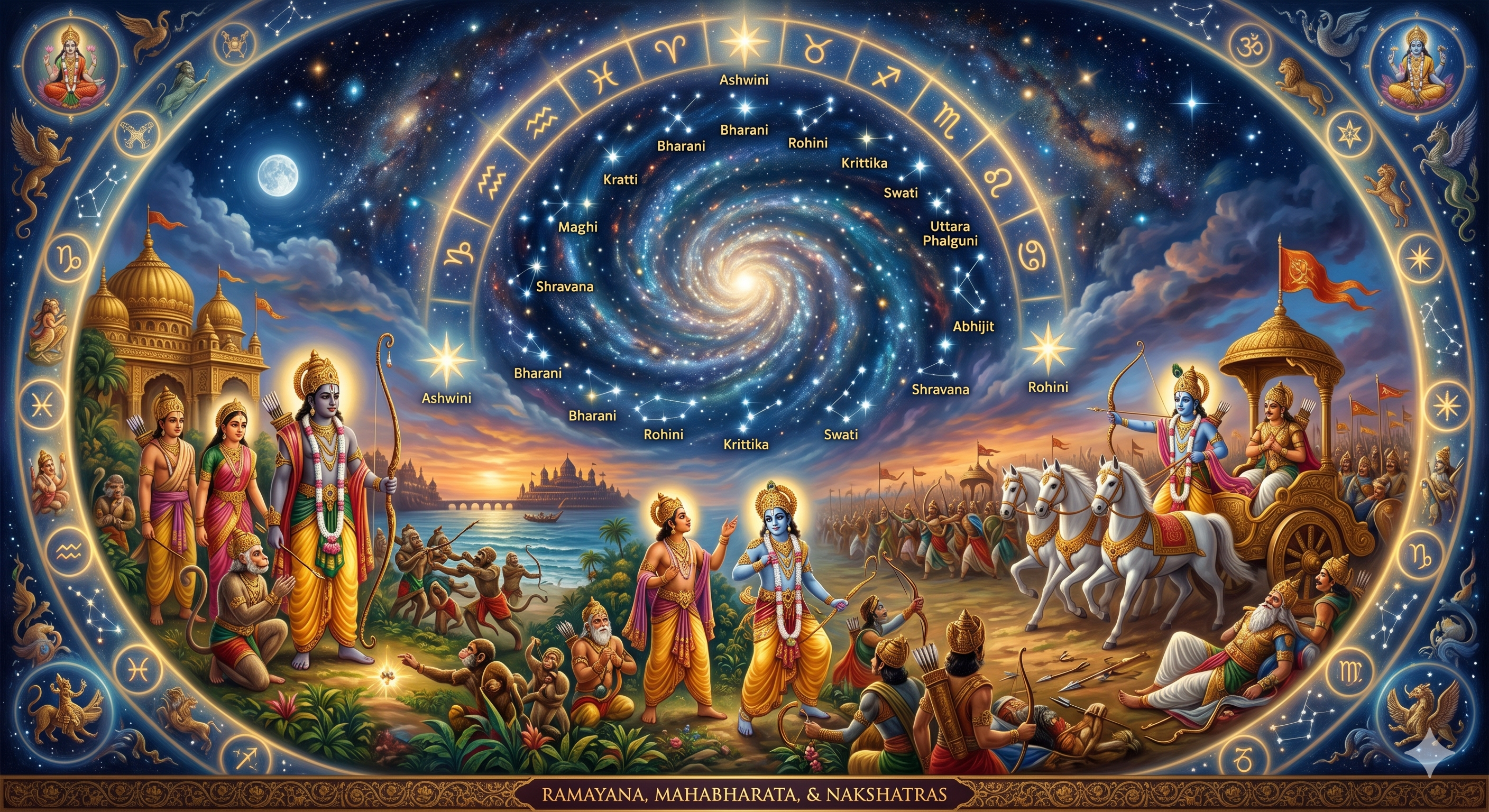Stars of the Epics: Nakshatras of Ramayana & Mahabharata Characters