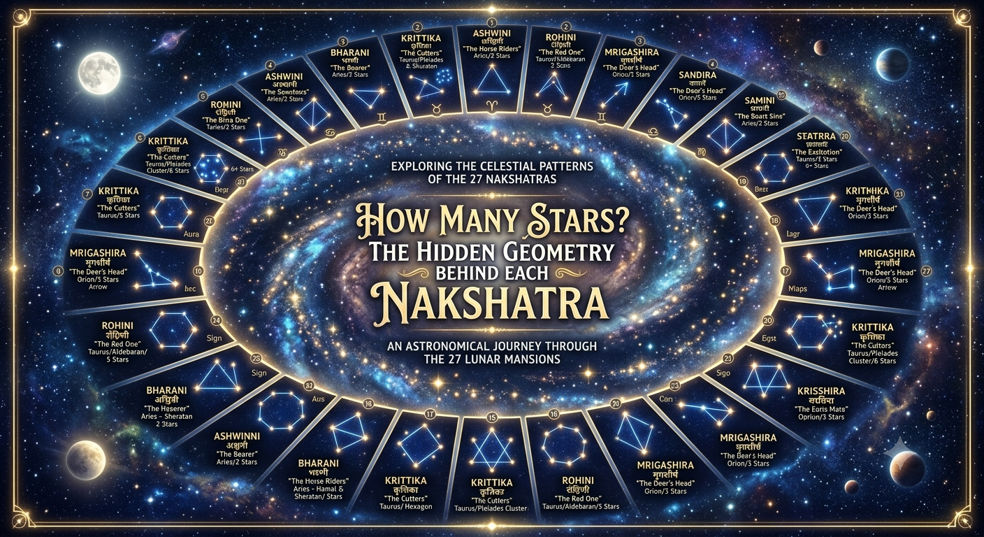 How Many Stars? The Hidden Geometry Behind Each Nakshatra